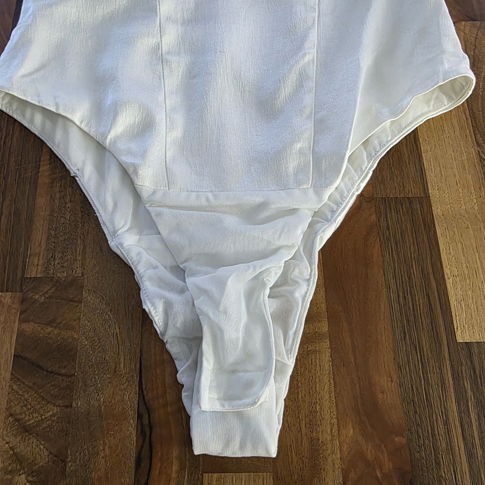 Zara Satin Bustier White Bodysuit Size Small NWT - Picture 5 of 12